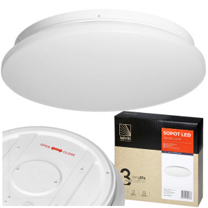 SOPOT LED 24W, plafon oświetleniowy, 2565lm, IP20, 4000K, klosz PVC