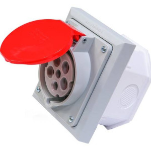 Gniazdo izolacyjne skośne podtynkowe i tablicowe 32A 5P 250/400V IP44 z puszką, GTS325; 2642-420 TAREL
