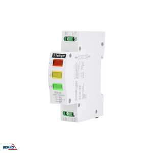 Lampka sygnalizacyjna LED L9 3-fazowa, żólta zielona czerwona; A15-SL9-3F, SCHELINGER