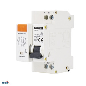 Wyłącznik różnicowoprądowy 2P B 10A 30mA typ AC, RCBO; A08-GKL-AC-B10 SCHELINGER