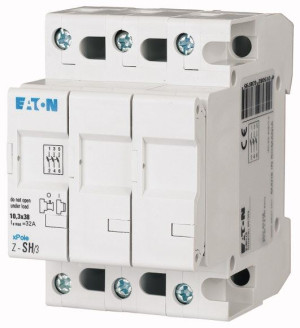 Rozłącznik bezpiecznikowy 3P do wkładek cylindrycznych 10x38mm, Z-SH/3; 263879, EATON ELECTRIC