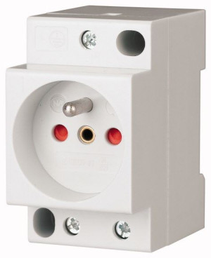 Gniazdo modułowe 2P+Z 16A 250V z przesłonami styków, na szynę, Z-SD230-BS; 266876, EATON ELECTRIC