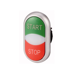Napęd przycisku podwójny zielony/czerwony /START-STOP/ z podświetleniem z samopowrotem, M22-DDL-GR-GB1/GB0; 216702, EATON ELECTRIC