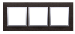 SIMON54 ramka 3-krotna Nature-Metal, INOX YIN, IP20/IP44* (*IP44-należy zastosować zestaw uszczelek DUN3)