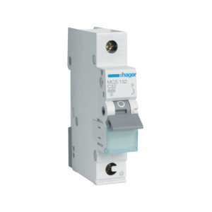 Wyłącznik nadprądowy 1P C 32A 6kA QuickConnect, MCB; MCS132 HAGER
