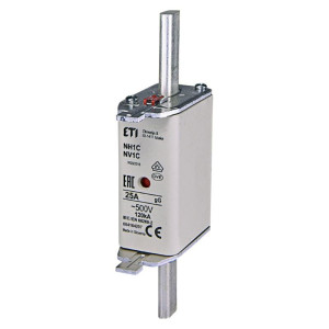 Wkładka bezpiecznikowa przemysłowa zwłoczna KOMBI, NH1C gG 25A/500V (WT-1C/gG 25A); 004184207, ETI
