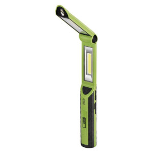 Lampa warsztatowa 2x 3W LED COB + 1W, powerbank, ładowalna, kabel USB, kolor czarno zielony