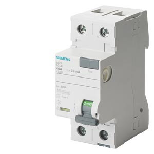 Wyłącznik różnicowo-prądowy, typ A, In=63A, 1+N-bieg., 30mA, 230V, 2MM; 5SV3316-6, SIEMENS