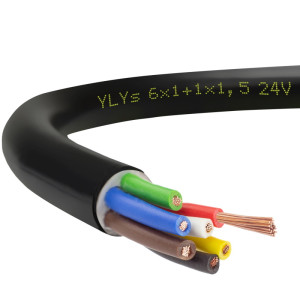 Przewód samochodowy YLY-s 6x1,0+1x1,5 24V, krążek 100m; ELEKTROKABEL