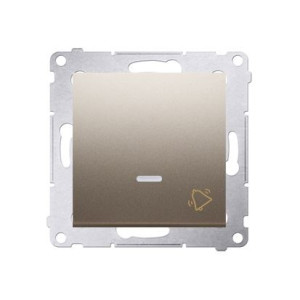 SIMON54 Przycisk „dzwonek” z podświetleniem LED (moduł) 10AX, 250V~, szybkozłącza; złoty