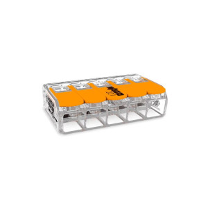 Szybkozłączki WAGO 221-615 z dźwignią 5-polowe 0,5-6mm2 – Złączki instalacyjne [15 szt.]