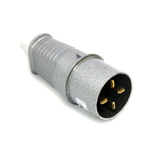 Wtyczka metalowa przenośna 63A/500V 3P+Z płaskie IP44