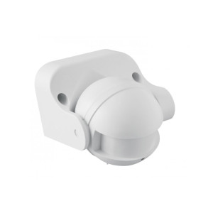 Czujnik mikrofalowy ruchu CM-1, max 1200W, 220-240VAC, 50-60Hz, kąt działania 360*, zasięg 1-8m ± 1,5- 3,5m, IP44, współpracuje z LED, natynkowy, biały; AE-CM1000-00, GTV