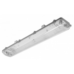 Oprawa hermetyczna pod 2 tuby LED T8 G13 600mm, IP65 ABS/PS szary, 220-240VAC; GT-HER2X18-00, G-TECH