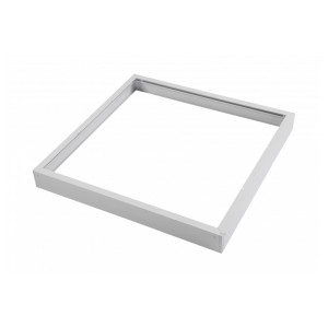 Rama do montażu natynkowego paneli LED 60x60x6,5cm, typu BACKPLATE, bez śrub, biała; GT-RMBK60X60-00, G-TECH