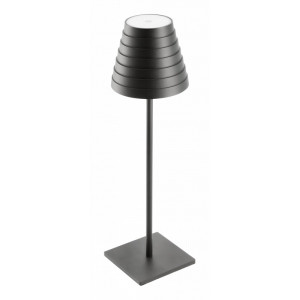 Lampka stołowa FIZZI, LED, 2,5W, 200lm, 5 VDC, 1A, 4000K, bateria 4000mAh, dimmable, czarna