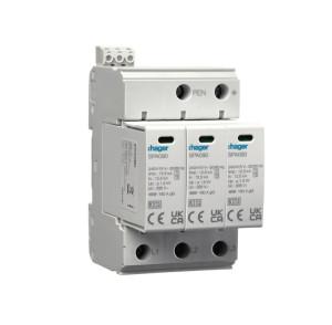 Ogranicznik przepięć typ T1+T2 (B+C) MOV 3P sieć TN-C Iimp=37,5kA In=50kA Up=1,2kV styk, SPD; SPA930 HAGER
