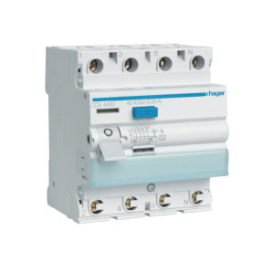 Wyłącznik różnicowoprądowy 3P+N 40A 30mA Typ A QuickConnect, RCCB; CDS440D HAGER
