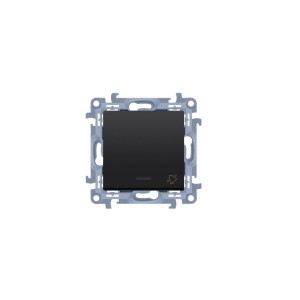 SIMON10 Przycisk "dzwonek" z podświetleniem LED (moduł) 10AX, 250V~, zaciski śrubowe; czarny