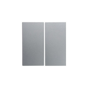 B.Kwadrat/B.7 Klawisze do łączników 2-klawiszowych, aluminium mat, lakierowany; linia projektowa: B.Kwadrat/B.3/B.7; BERKER by HAGER