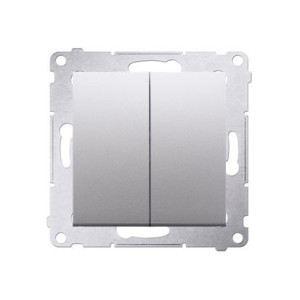 SIMON 54 Łącznik świecznikowy 10A 250V, moduł, szybkozłącza, srebrny mat; DW5.01/43 KONTAKT-SIMON