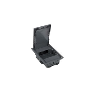 CONNECT Puszka podłogowa 4x K45 + 2x K45/2, montaż modułów kątowy; szary