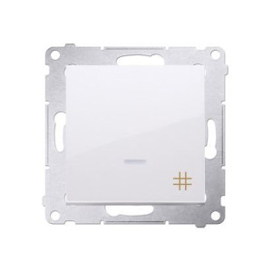 SIMON54 Łącznik krzyżowy z podświetleniem LED (moduł) 10AX, 250V~, szybkozłącza; biały