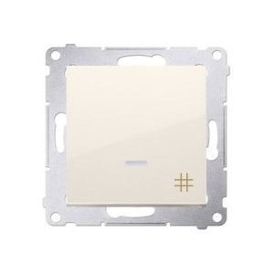 SIMON54 Łącznik krzyżowy z podświetleniem LED (moduł)10AX,250V~,szybkozłącza;kremowy