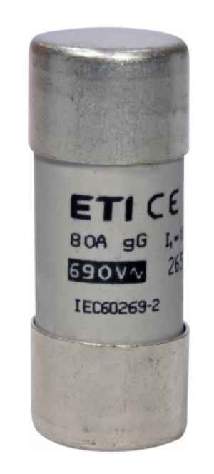 Wkładka topikowa cylindryczna CH22x58 gG 80A/690V; 002651049, ETI POLAM