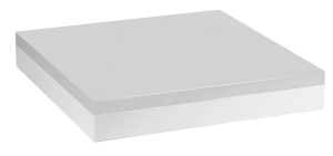 Oprawa plafoniera dekoracyjna kwadrat LED z mikrofalowym czujnikiem ruchu 12W 1250lm, 4000K neutralna biel, IP44 biała, LED SMART-S White; GXLS282 GREENLUX