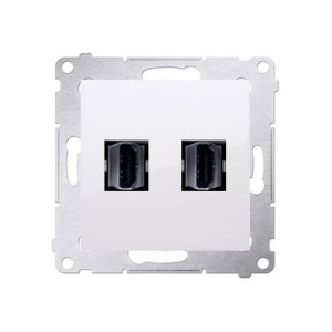 SIMON54 Gniazdo HDMI podwójne (moduł); białe