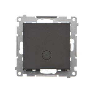 SIMON55 Przycisk „światło” z podświetleniem LED (moduł) 10 AX, 250 V~, szybkozłącza; Czarny mat, TS1L.01/149, KONTAKT-SIMON