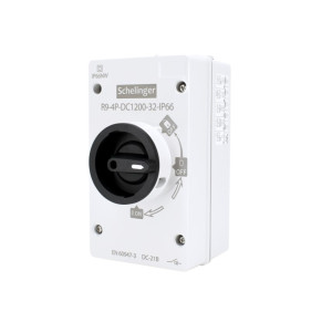 Rozłącznik izolacyjny PV 4-polowy 1200V DC 32A IP66; A11-R9-4P-DC1200-32-IP66, SCHELINGER