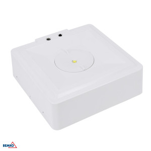 OPRAWA AWARYJNA SKALER KWADRATOWA 3W OPTYKA OTWARTA IP40 AUTOTEST 1H CNBOP; C91-SKL-S-3SX-AT1H-CNBOP, BEMKO