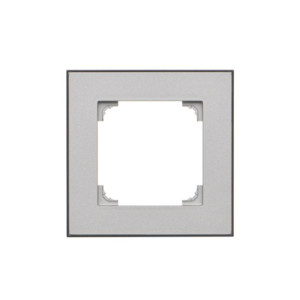 SIMON55 Ramka 1-krotna DUO; Aluminium, podstawa czarna