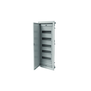 Rozdzielnica modułowa 5x12M podtynkowa z metalowymi drzwiami IP40, z zaciskami N+PE, szary; C.1560, PAWBOL