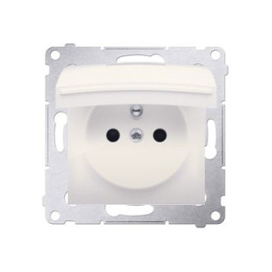 SIMON54 Gniazdo wtyczkowe do wersji IP44 z uszczelką (moduł) 16A, 250V~, zaciski śrubowe; krem