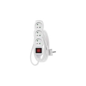 Przedłużacz z wyłącznikiem P1313 3G z/u 3m, biały, 16A