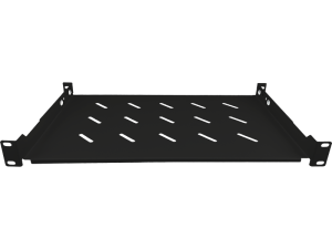 Półka stała 19" 1U głęb.280mm kolor czarny, 2 punkty mocowania