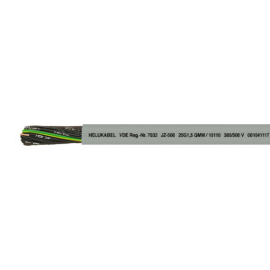 Kabel sterowniczy JZ-500 3G2,5 QMM 300/500V elastyczny, żyły czarne numerowane; 10121, HELUKABEL