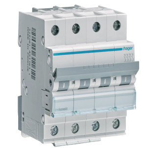 Wyłącznik nadprądowy 4P C 25A 6kA AC; MCN425E, HAGER