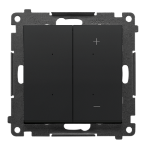 SIMON 55 GO Ściemniacz do pasków LEDowych 12-24V, sterowany smartfonem Wi-Fi - DIMMER W, moduł, czarny mat; TESW1W.01/149