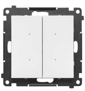 SIMON55 GO Sterownik przyciskowy oświetleniowy [Wi-Fi] - SWITCH D, 2x5 A, 230V, (moduł), biały mat