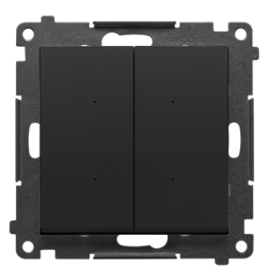 SIMON55 GO Sterownik przyciskowy oświetleniowy [Wi-Fi] - SWITCH D, 2x5 A, 230V, (moduł), czarny mat