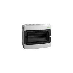 Rozdzielnica natynkowa hermetyczna 12 modułów IP65 400VAC 1500VDC z listwą N+PE, odporna na UV, drzwi przezroczyste, PHS 12T; 101494, NOARK ELECTRIC