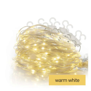 Dekoracje - 54LED kurtyna sople, drop łezki 1,7m ciepła biel, 8 programów, IP44; D3CW01, EMOS