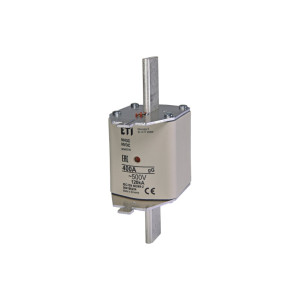 Wkładka bezpiecznikowa przemysłowa zwłoczna KOMBI, NH3C gG 400A/500V (WT-3C/gG 400A); 004186224, ETI