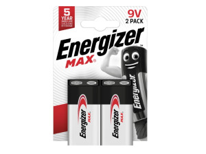 Bateria MAX 9V 6LR61, bilster=2 szt.; ENERGIZER