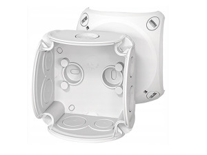 Puszka do instalacji wewnętrznej, szara, IP66, z dławnicami membranowymi, 93x93x62mm, bez zacisków; DK 0200 GZ, HENSEL