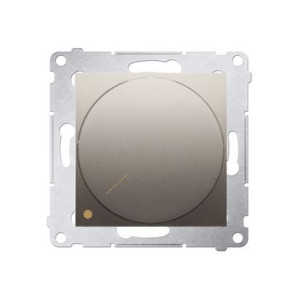 SIMON54 Ściemniacz obrotowy dwubiegunowy do LED ściemnialnych 230V (moduł) 5-215W; złoty mat *Wymagana instalacja 4-przewodowa